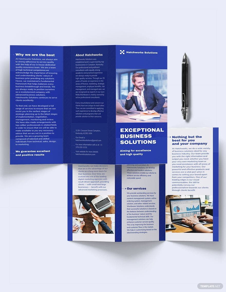 Business Company Tri Fold Brochure Template Download In Word Google 