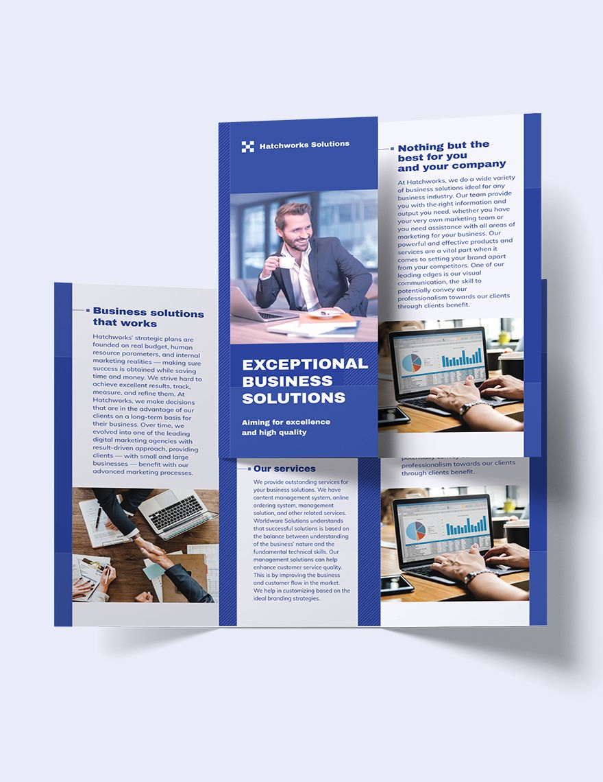 Business Company Tri-Fold Brochure Template