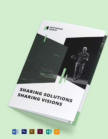Event Conference Bi-Fold Brochure Template