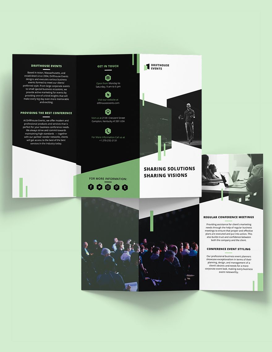 Event Conference Tri-Fold Brochure Template