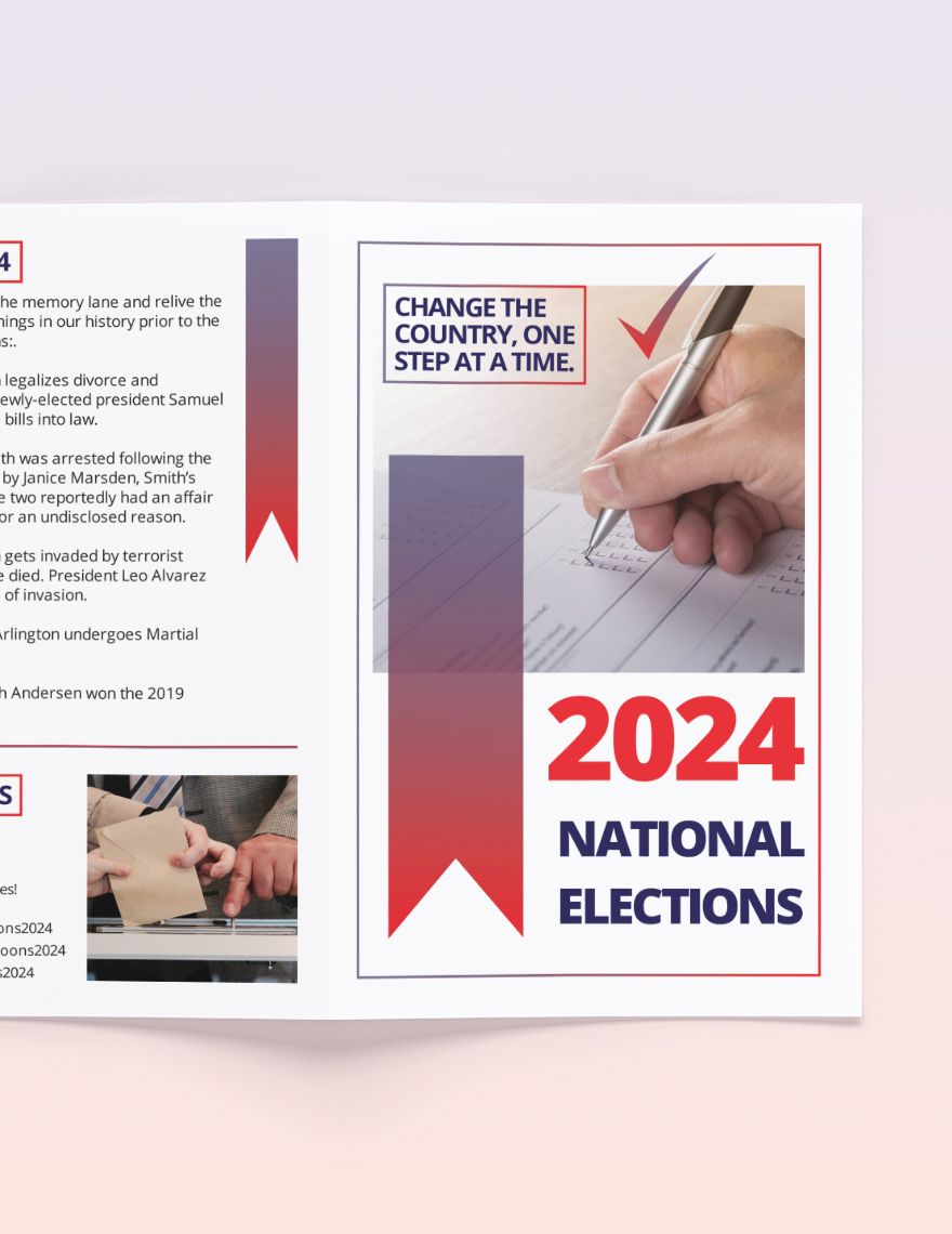 Election Bi-Fold Brochure Template