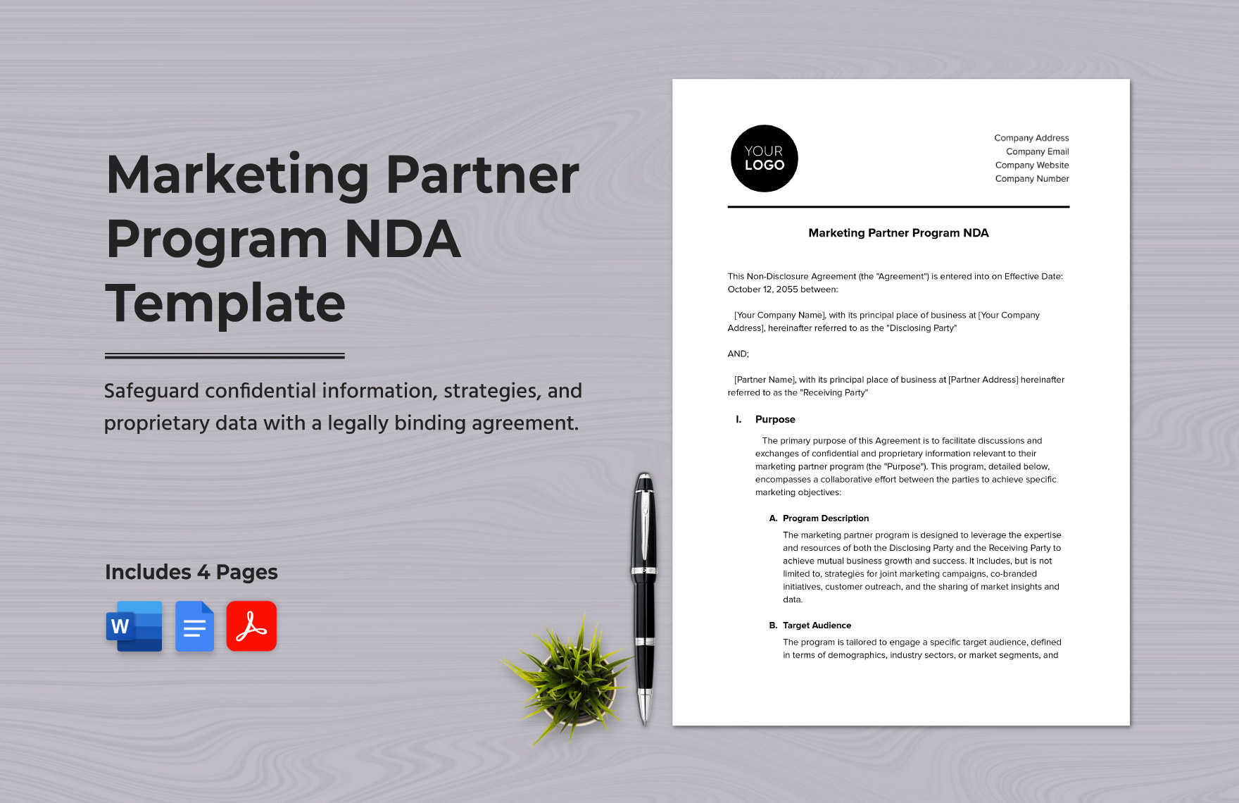 Marketing Partner Program NDA Template