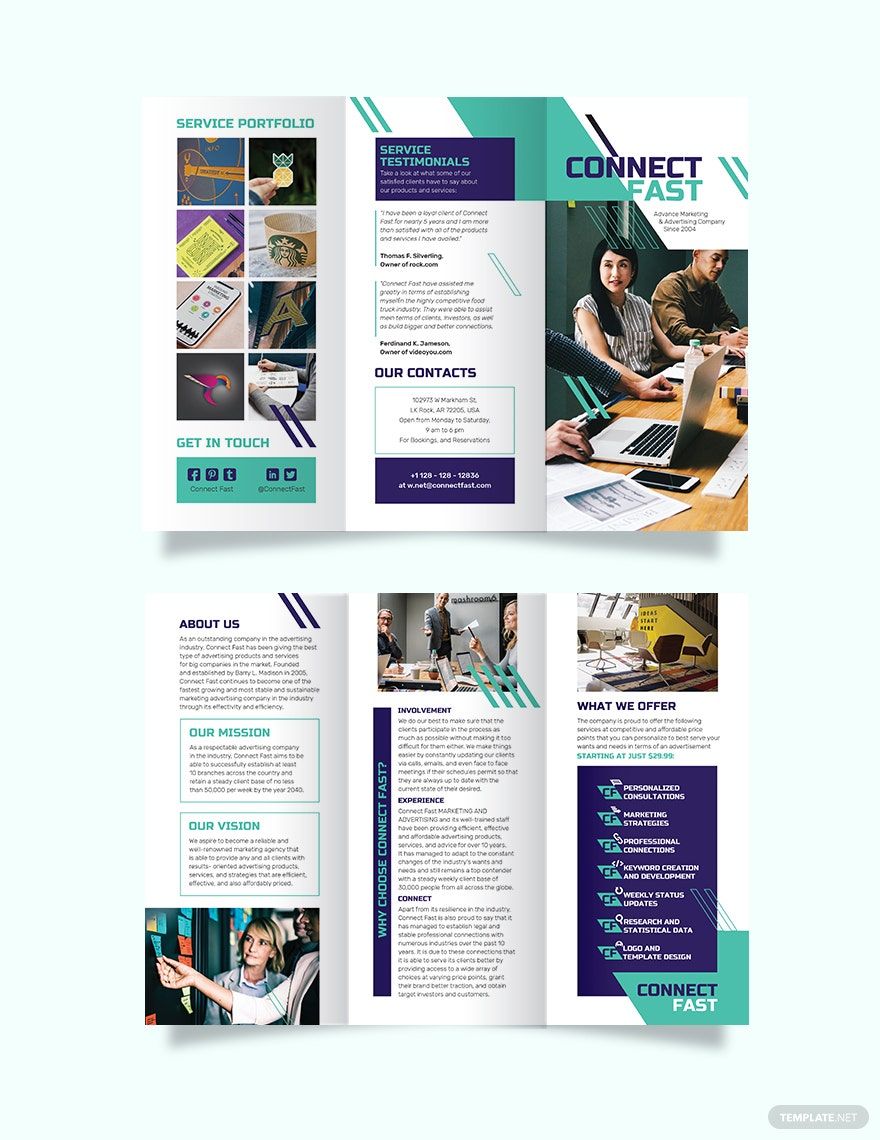 Folded Tri-Fold Brochure Template in Word, Google Docs, Illustrator, PSD, Apple Pages, Publisher, InDesign
