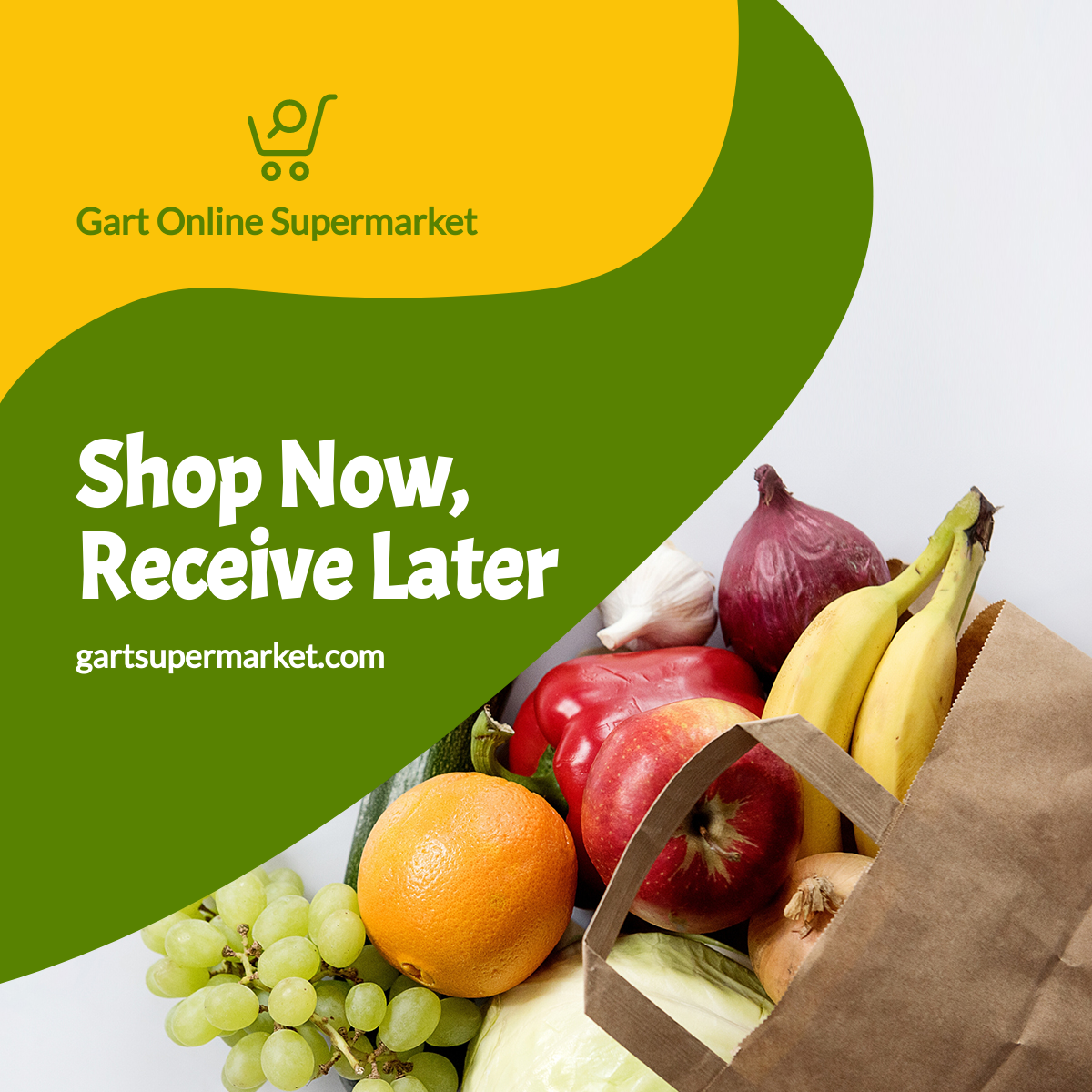 Free Online Grocery Store Linkedin Post Template