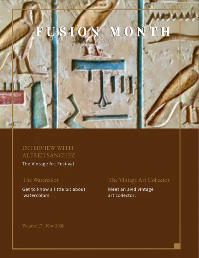 Free Vintage Art Magazine Template to Edit Online