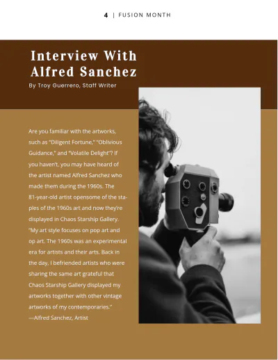 Free Vintage Art Magazine Template to Edit Online