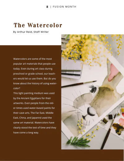Free Vintage Art Magazine Template to Edit Online