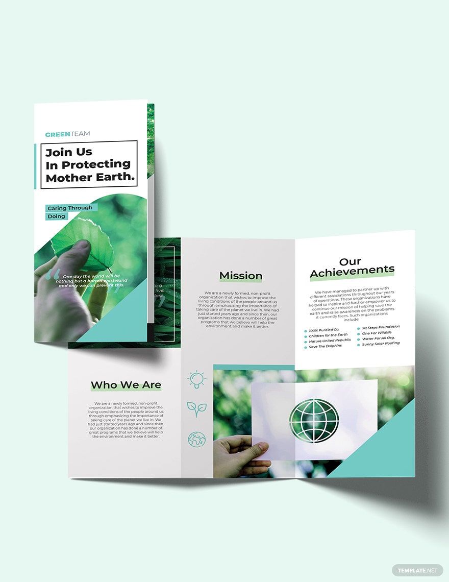 Green Tri-Fold Brochure Template
