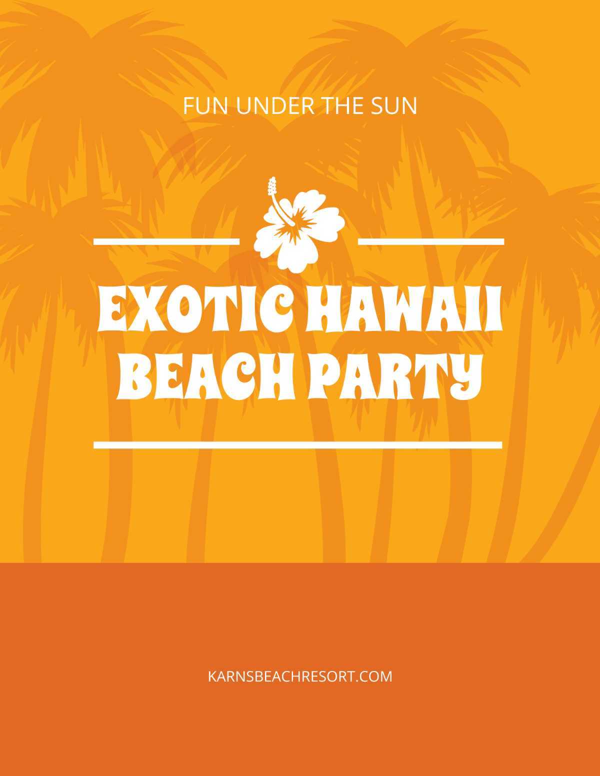 Hawaii Beach Party Flyer