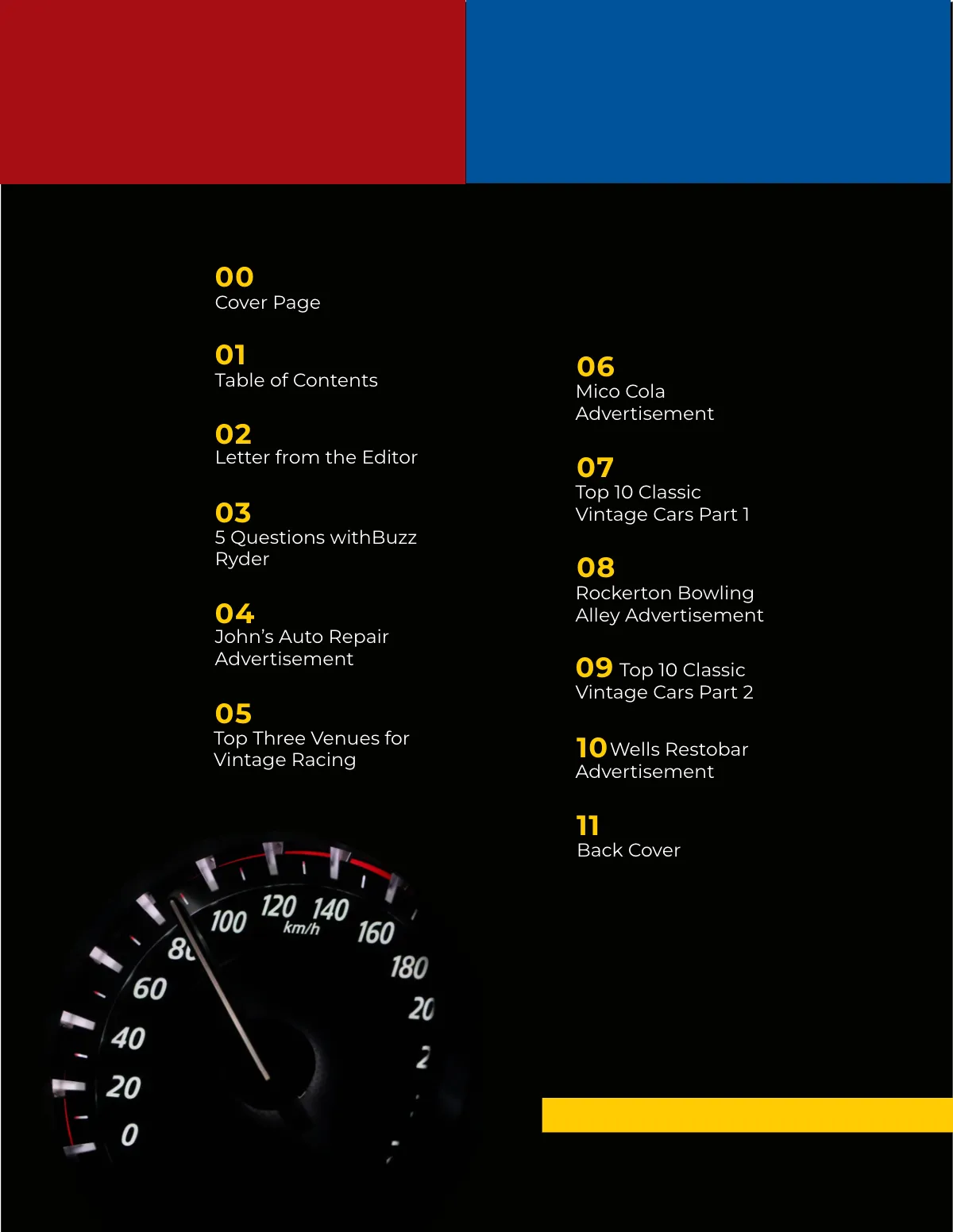 Free Vintage Race Car Magazine Template to Edit Online