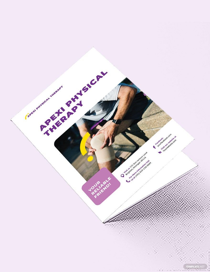 Physical Therapy Bi-Fold Brochure Template