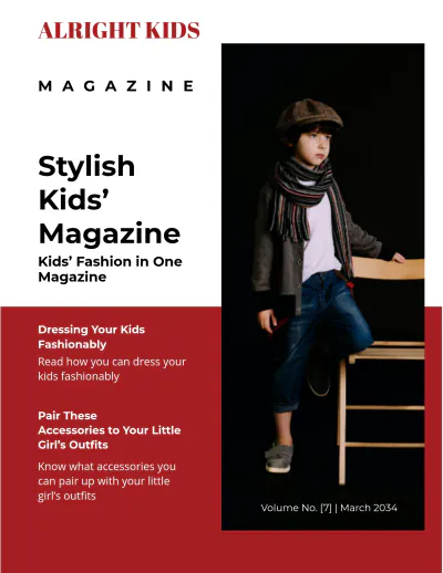 Free Stylish Kids Magazine Template to Edit Online