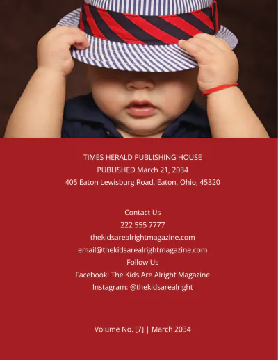 Free Stylish Kids Magazine Template to Edit Online