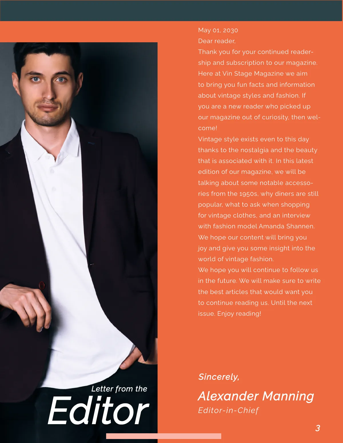 Free Vintage Style Magazine Template to Edit Online