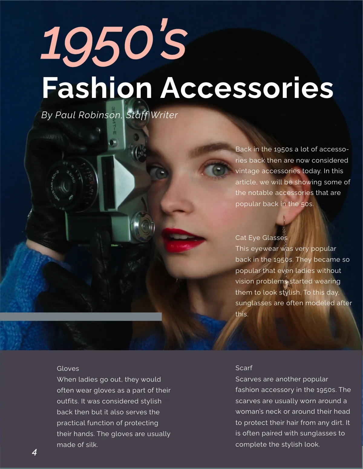 Free Vintage Style Magazine Template to Edit Online