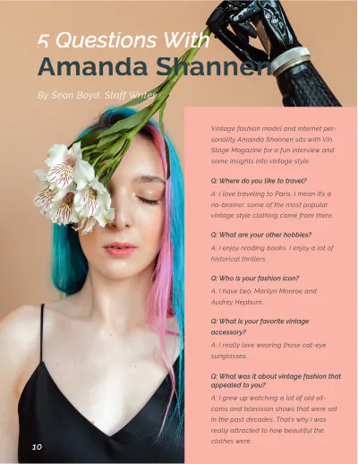 Free Vintage Style Magazine Template to Edit Online