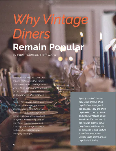 Free Vintage Style Magazine Template to Edit Online