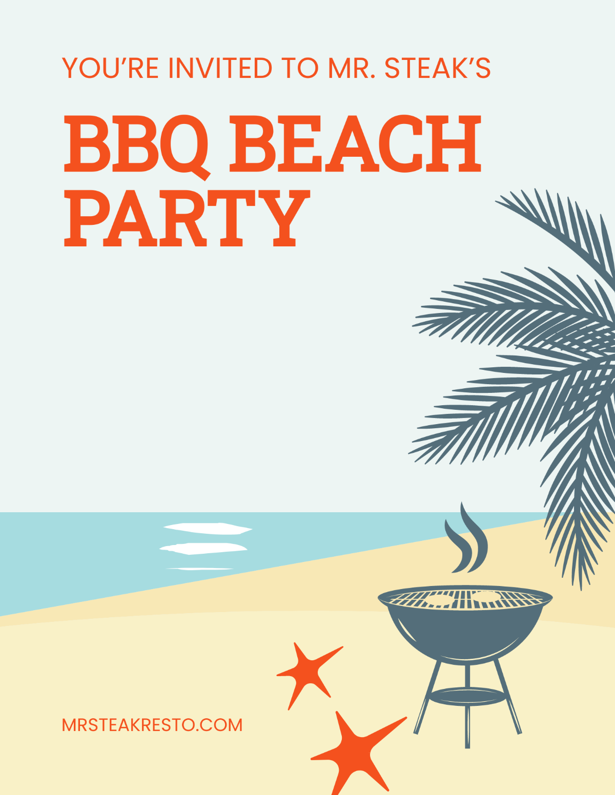 Bbq Beach Party Flyer Template