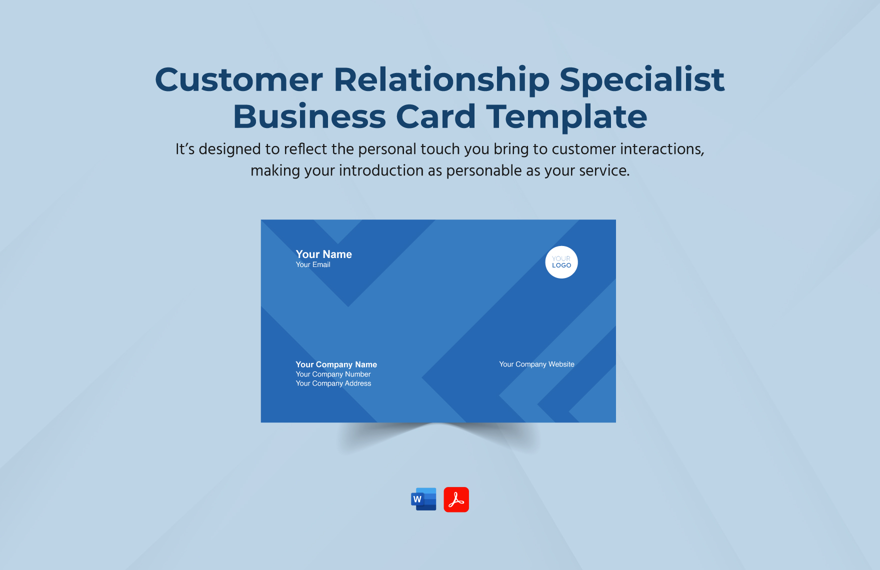 Customer Relationship Specialist Business Card Template - Download In ...