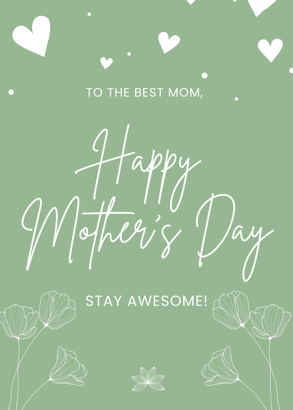 Vintage Mother's Day Card Template