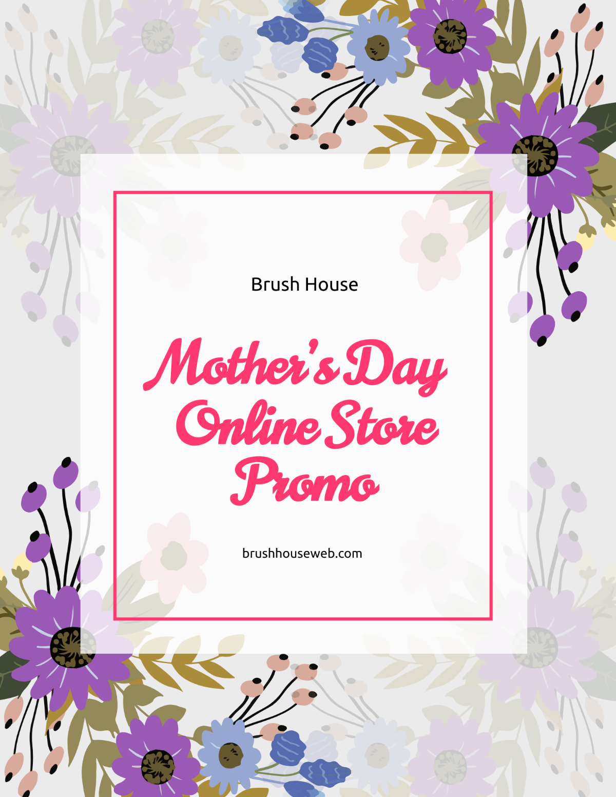 Mother's Day Online Promo Flyer Template - Edit Online & Download