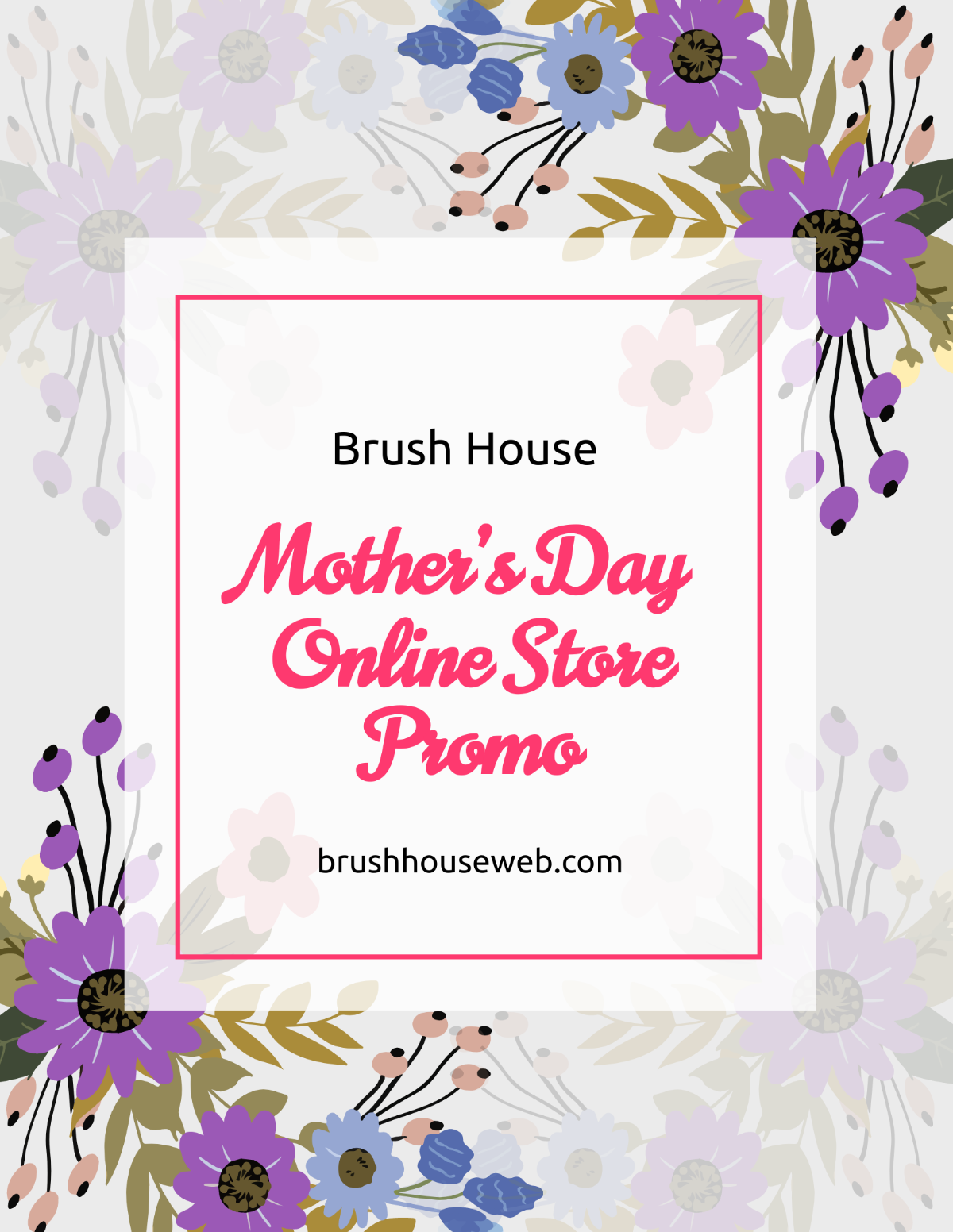 Mother's Day Online Promo Flyer Template
