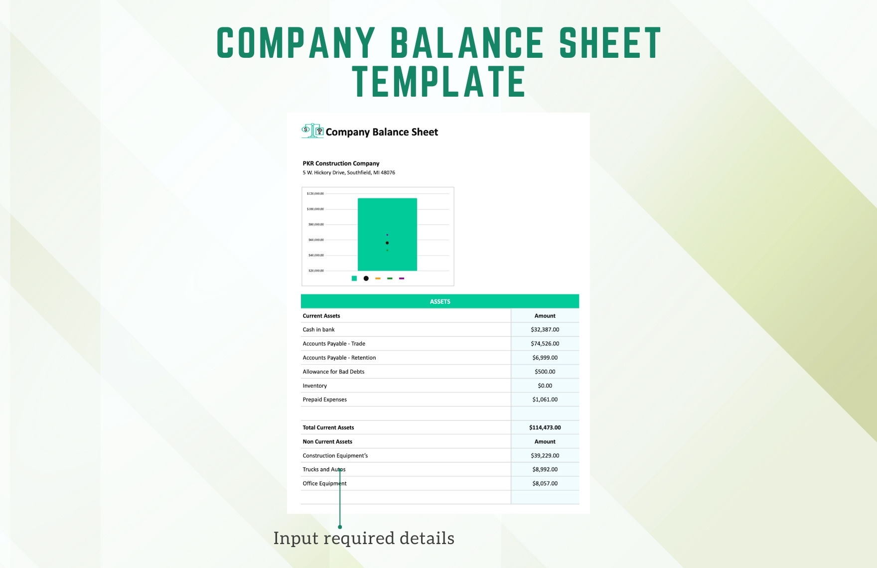 Company Balance Sheet Template