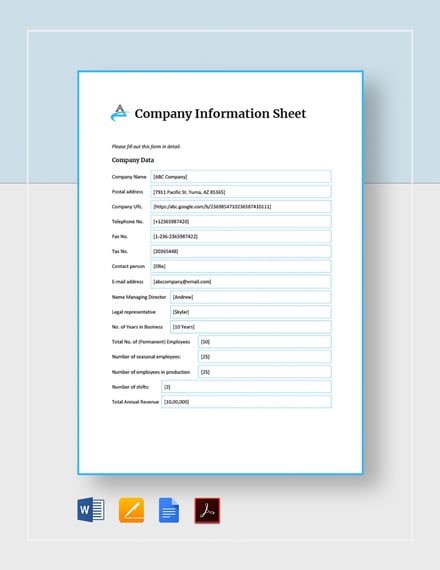 Employee Information Form Template Free PDF Google Docs Word