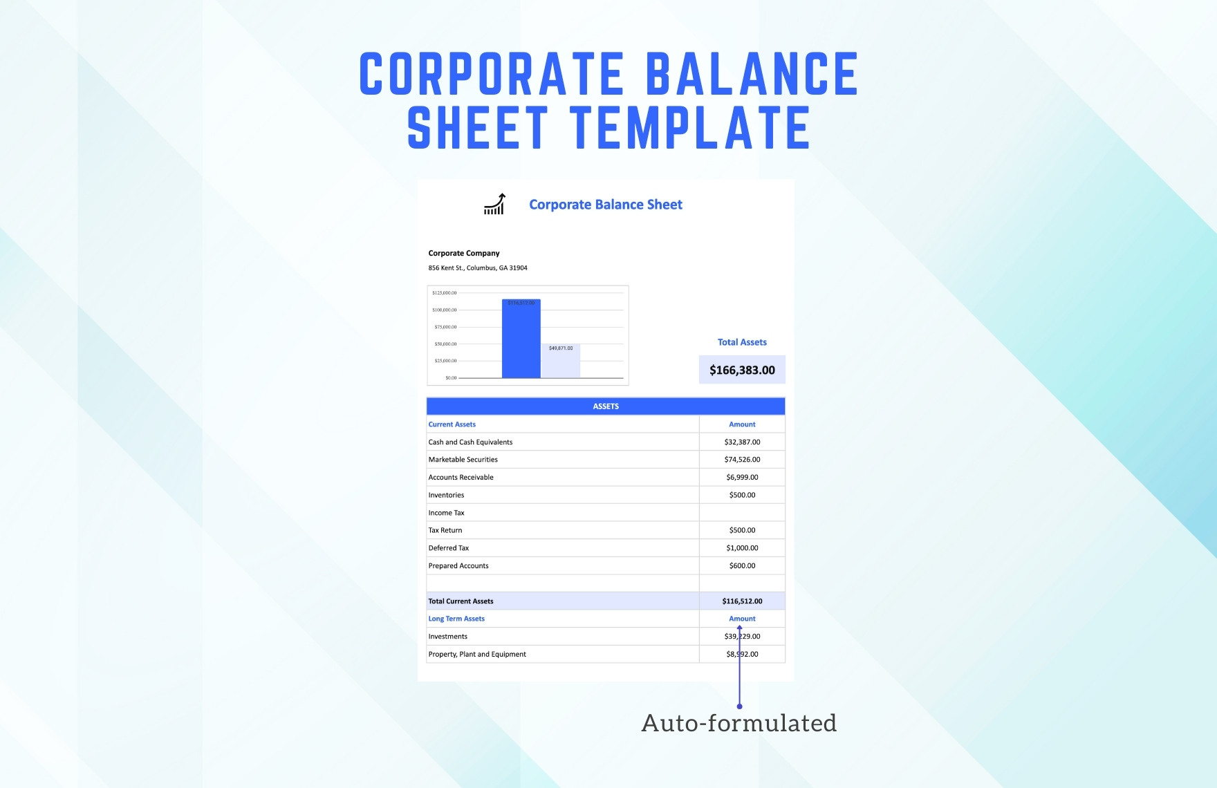 Corporate Balance Sheet Template