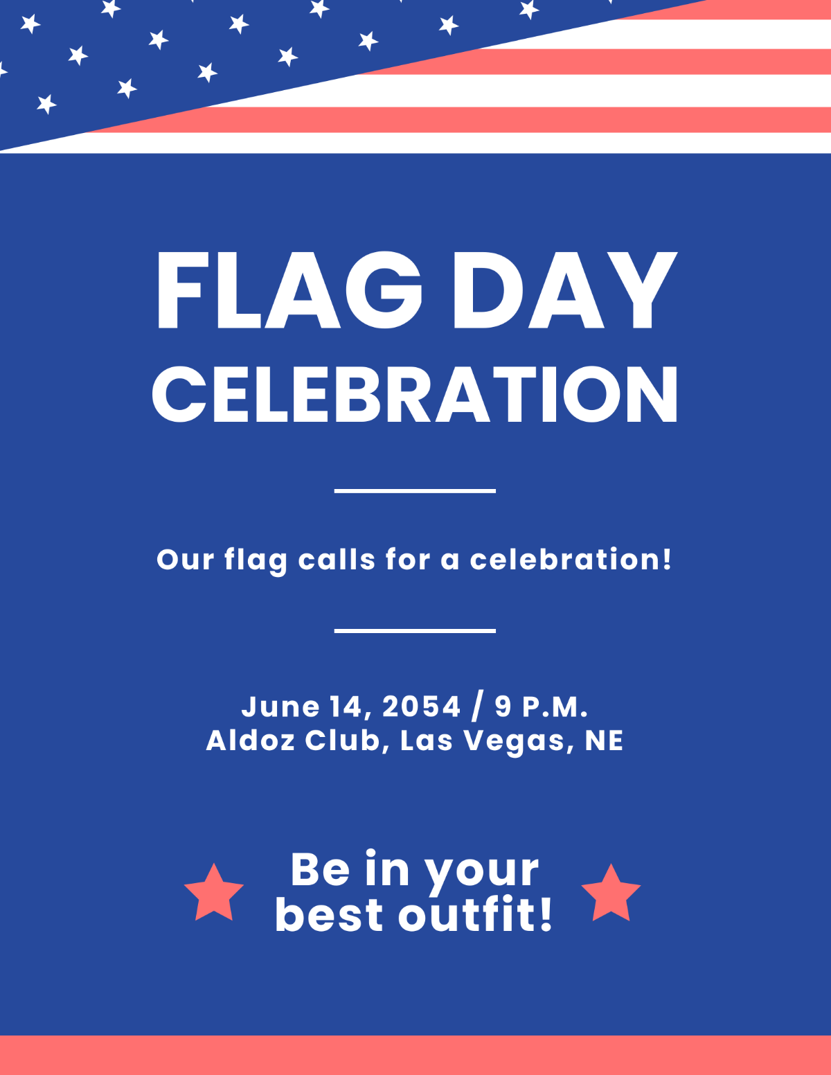 Flag Day Celebration Flyer Template - Edit Online & Download