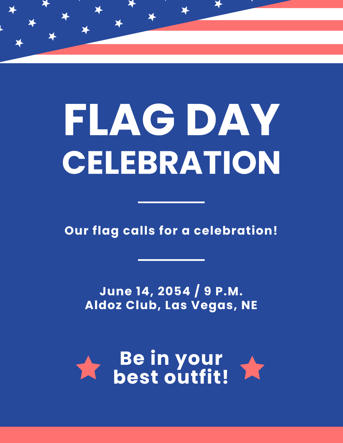 Free Flag Day Celebration Flyer Template