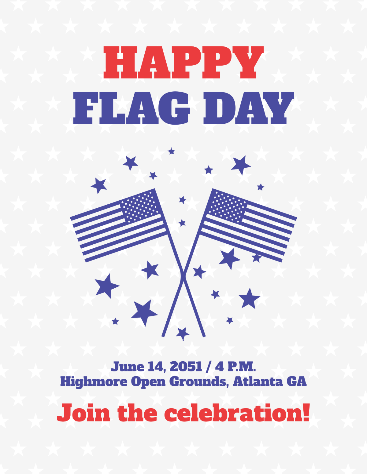 Happy Flag Day Flyer Template - Edit Online & Download