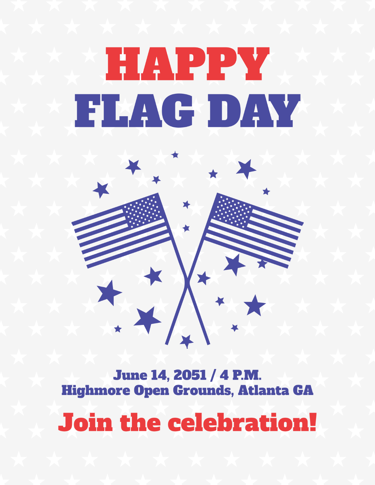 Happy Flag Day Flyer Template