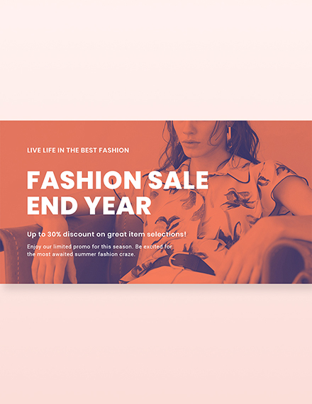 Free Minimalistic Fashion Sale LinkedIn Blog Post Template to Edit Online