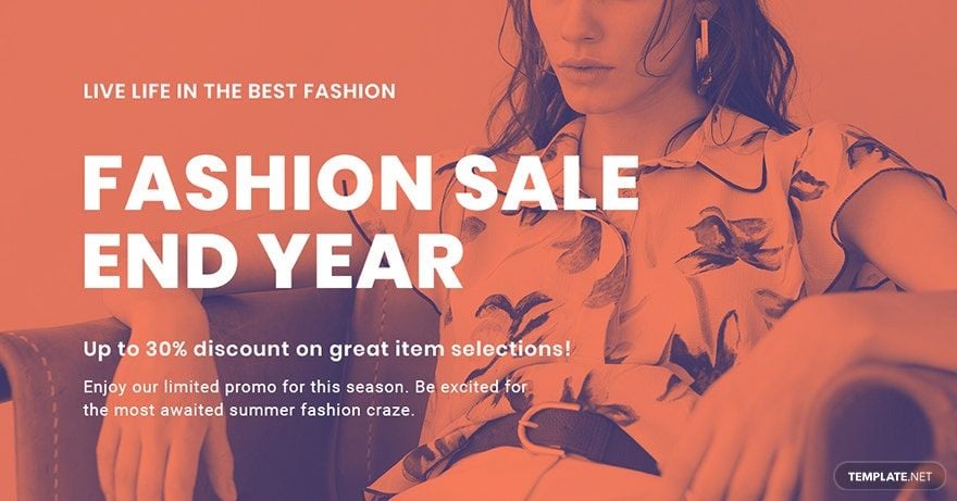 Minimalistic Fashion Sale LinkedIn Blog Post Template