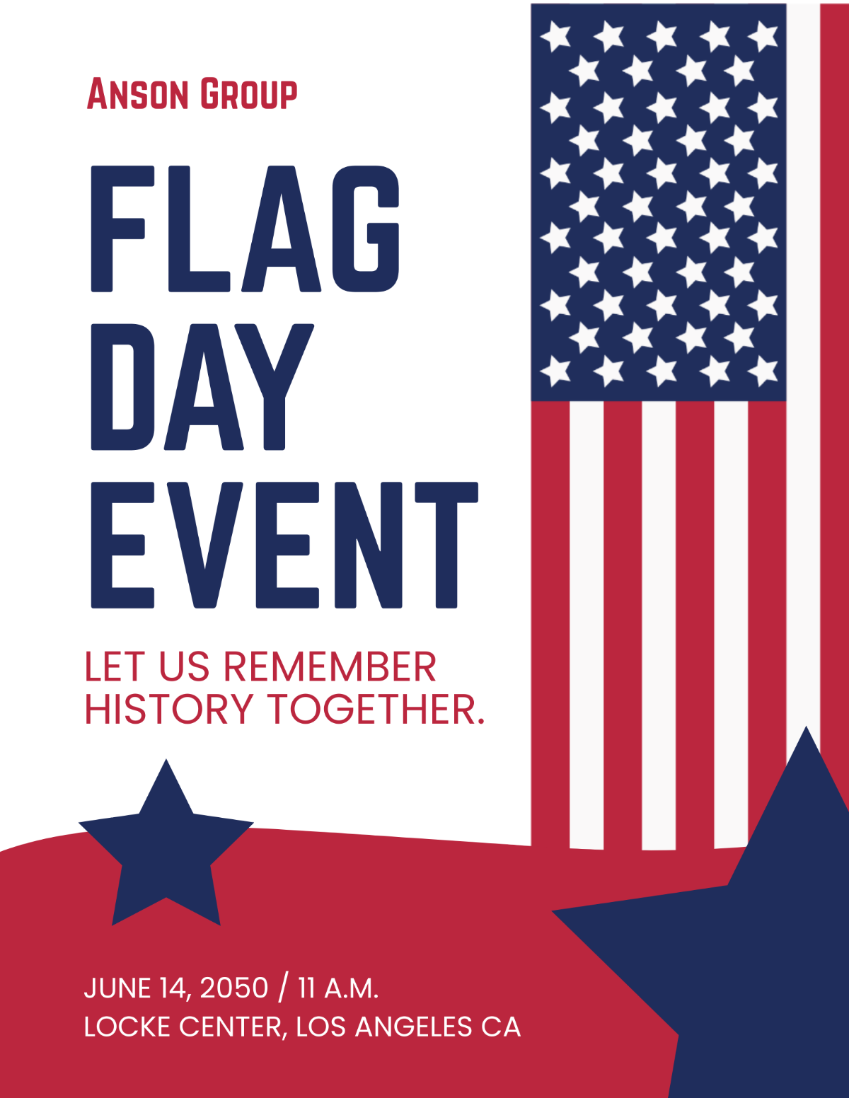 Free Flag Day Event Ad Flyer Template