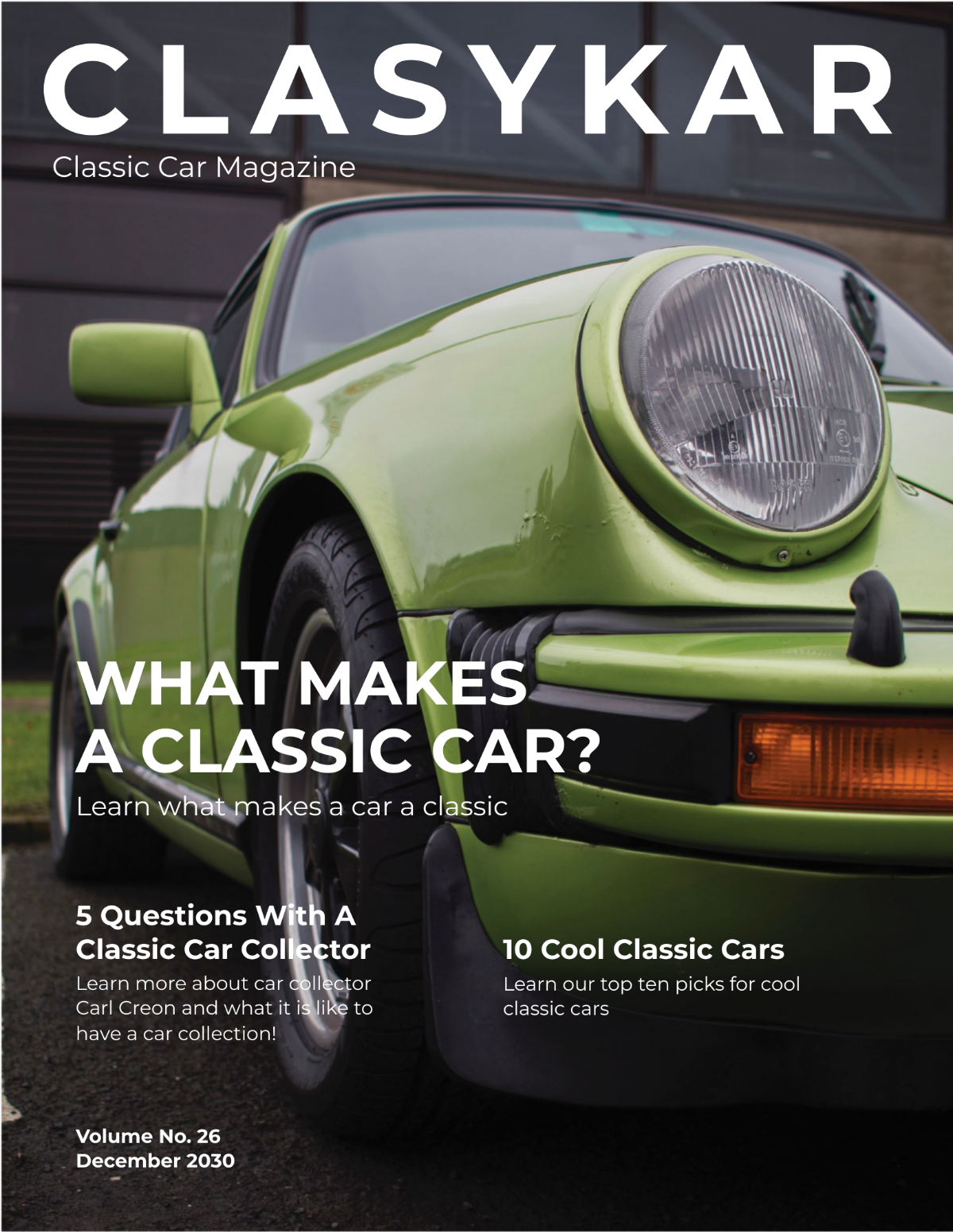 Classic Car Magazine Template