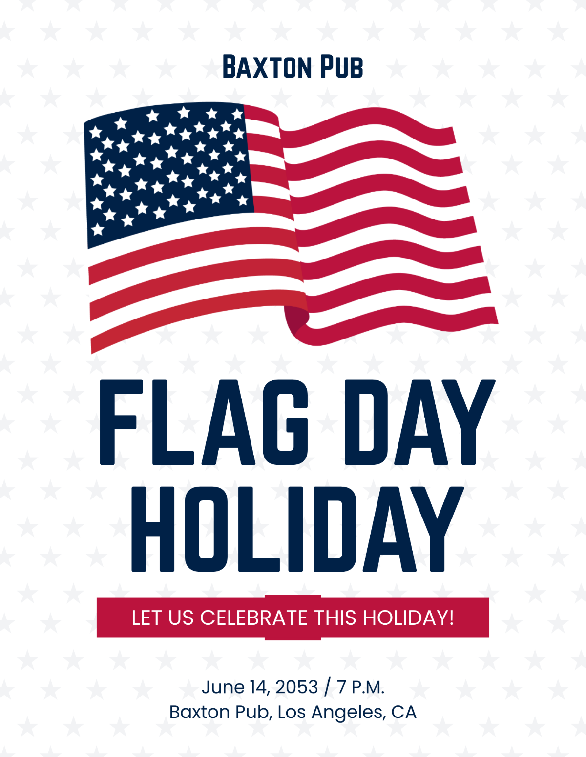 Free Flag Day Event Flyer Template