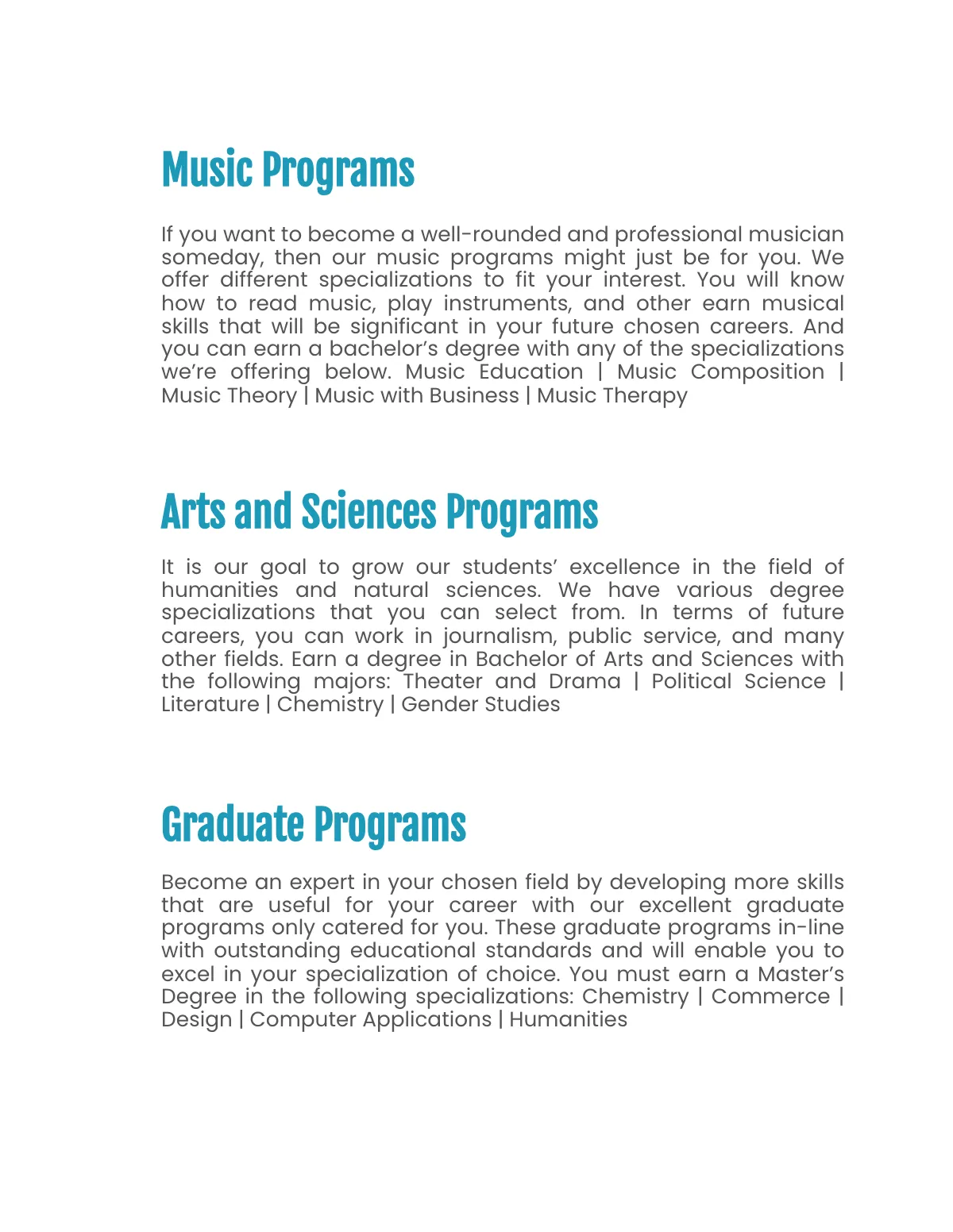 Free College Prospectus Template to Edit Online