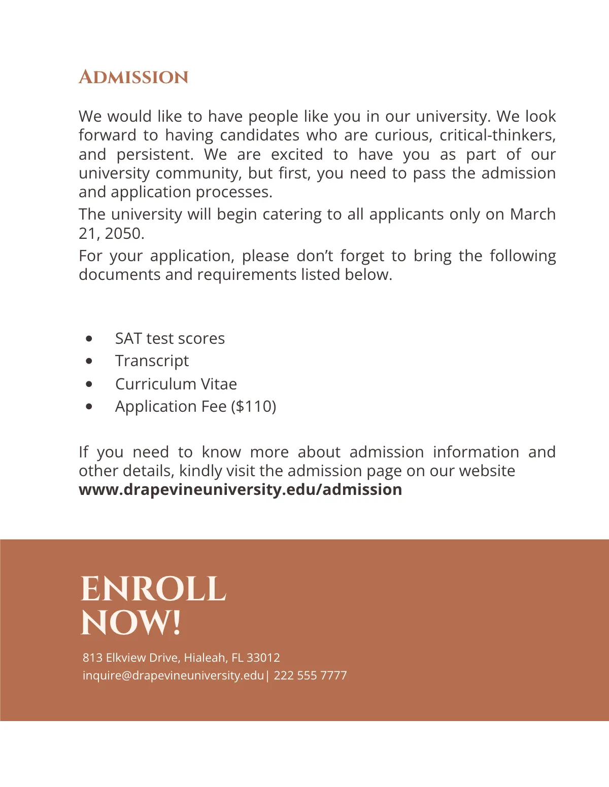 Free University Prospectus Template to Edit Online