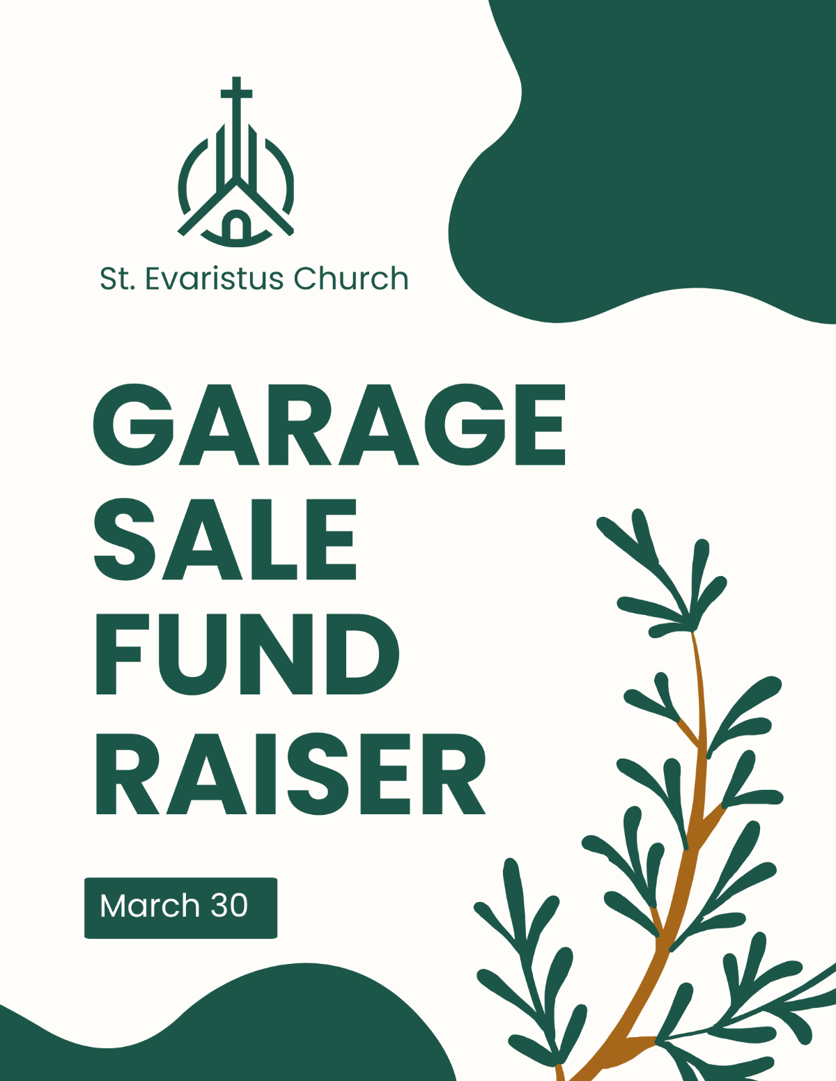 Church Garage Sale Flyer Template