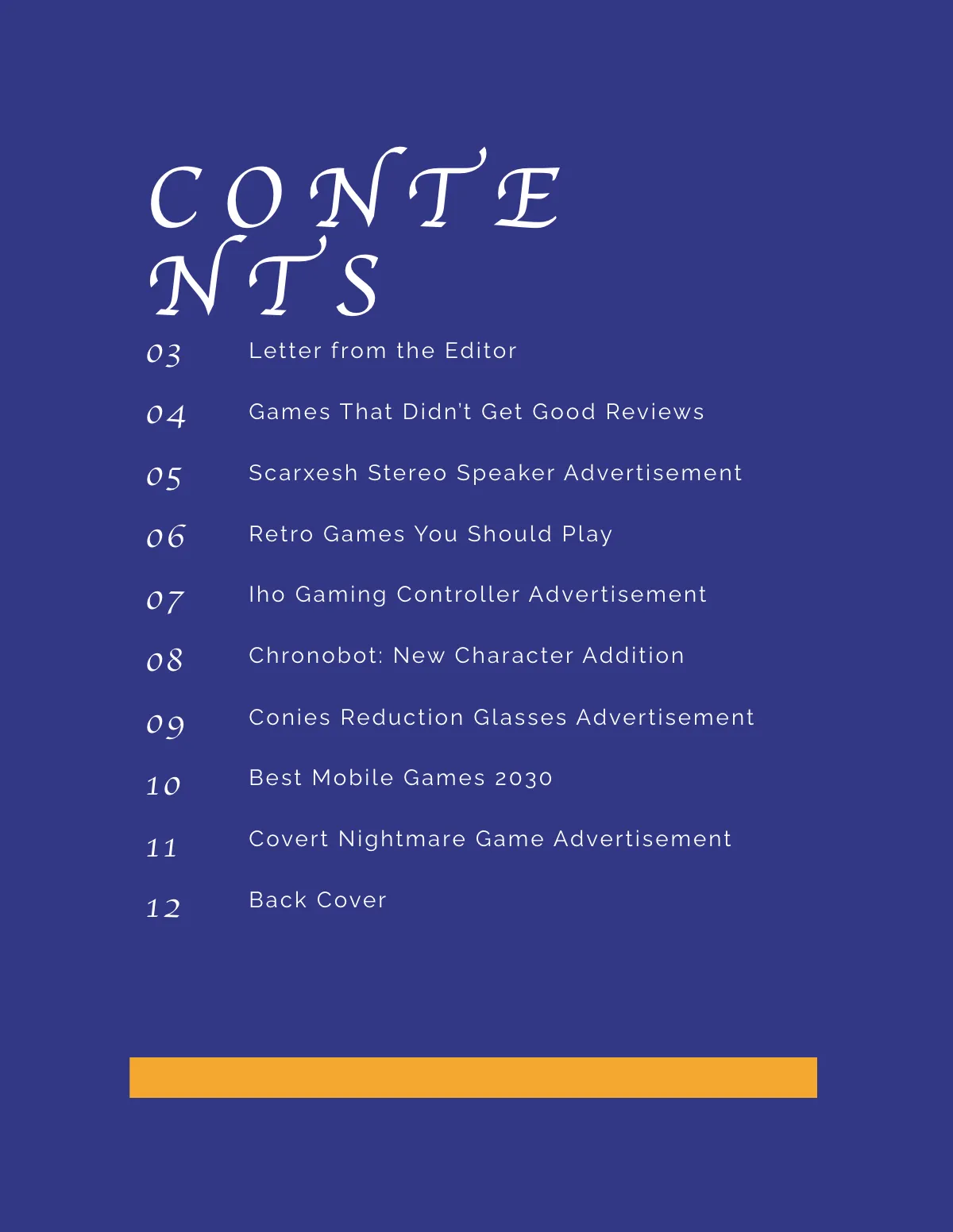 Free Simple Gaming Magazine Template to Edit Online