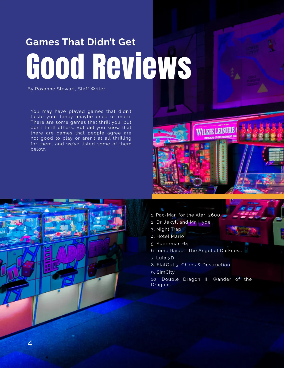 Free Simple Gaming Magazine Template to Edit Online