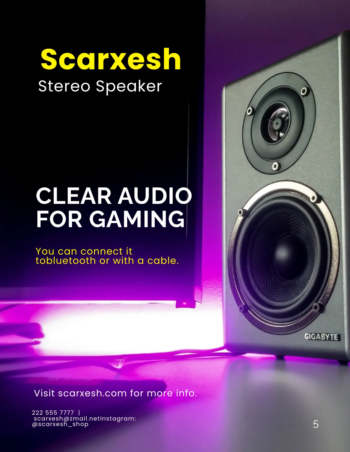 Free Simple Gaming Magazine Template to Edit Online