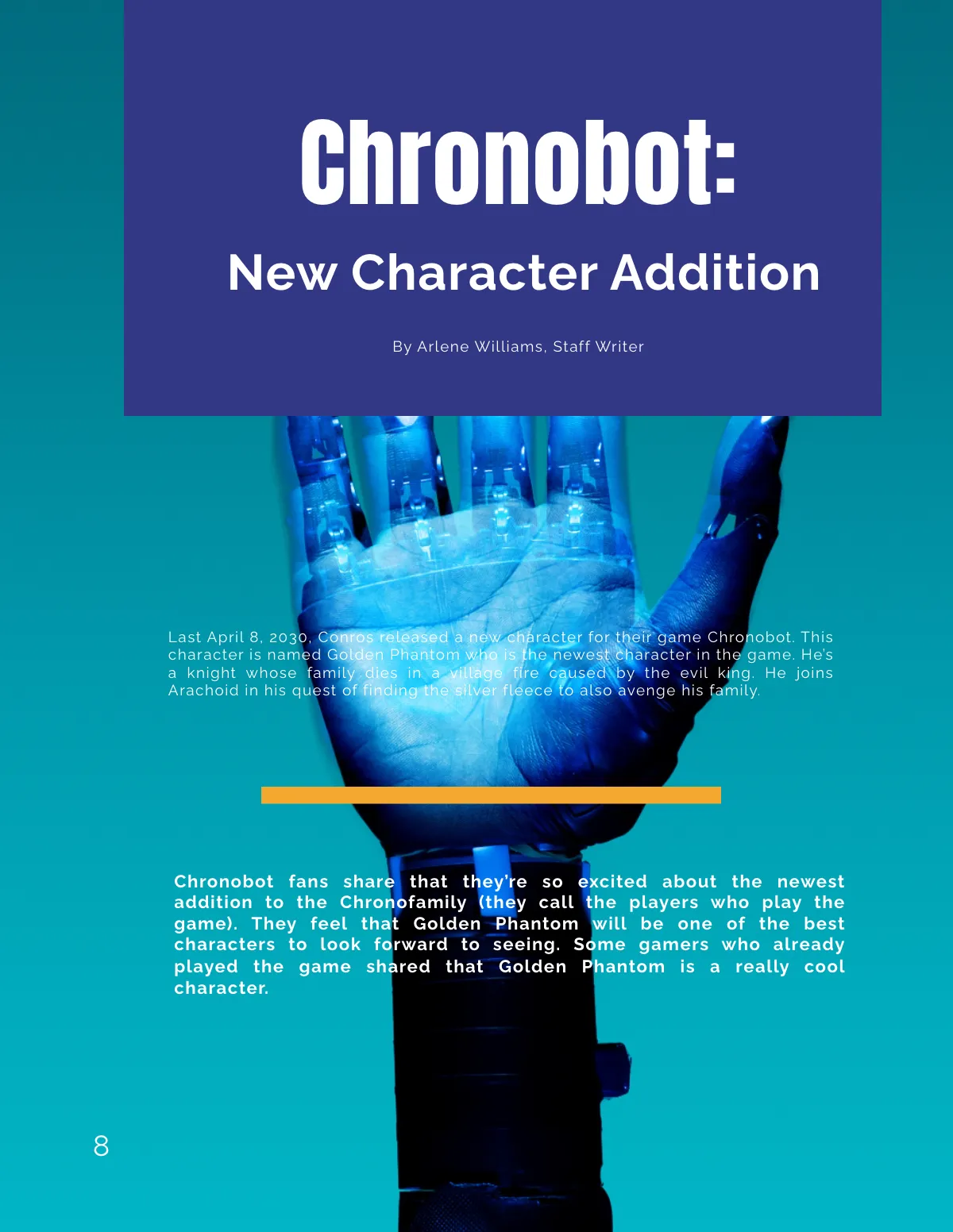 Free Simple Gaming Magazine Template to Edit Online