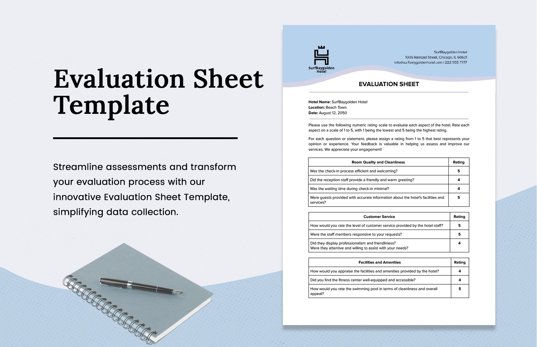 Evaluation Sheet Template in Word, Google Docs, PDF, Apple Pages