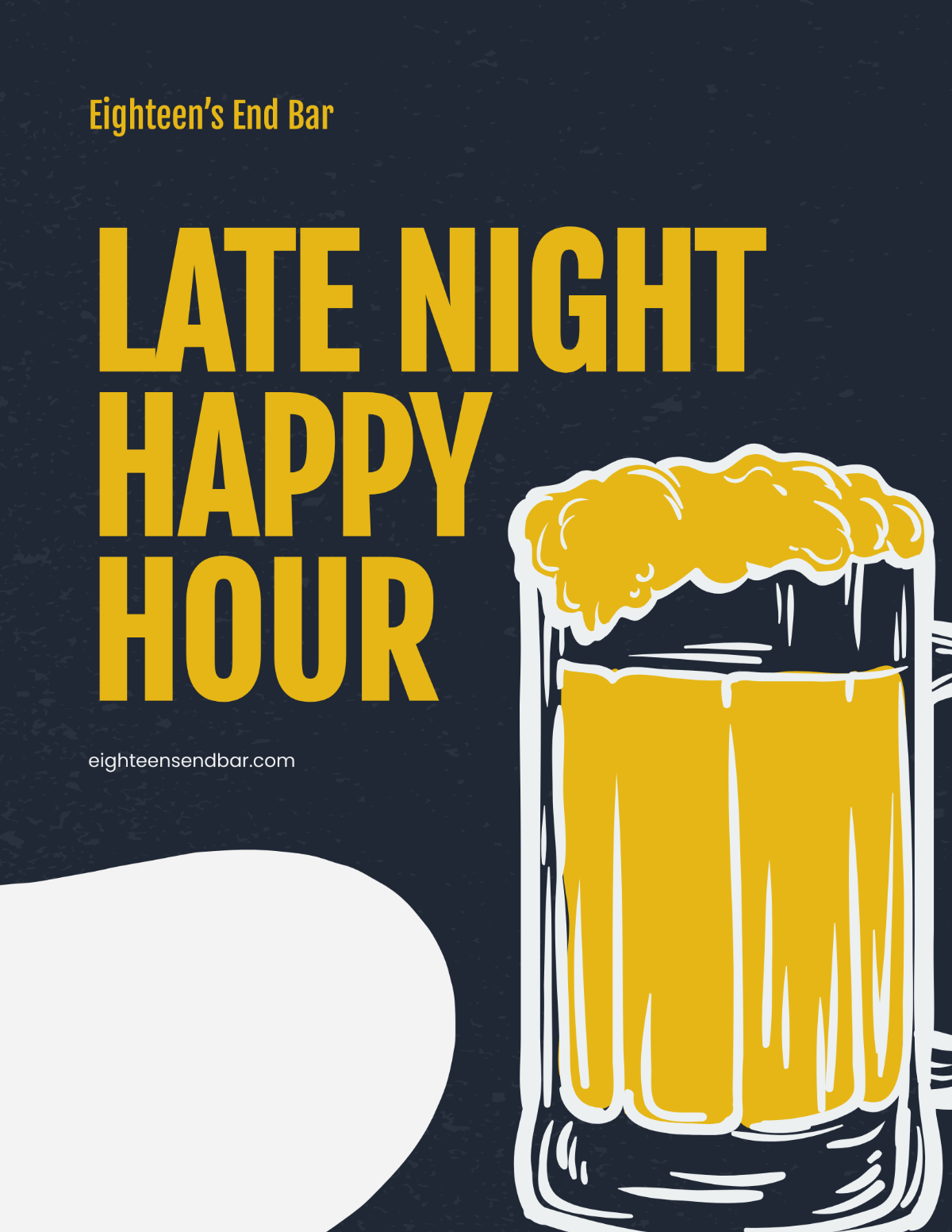 Late Night Happy Hour Flyer