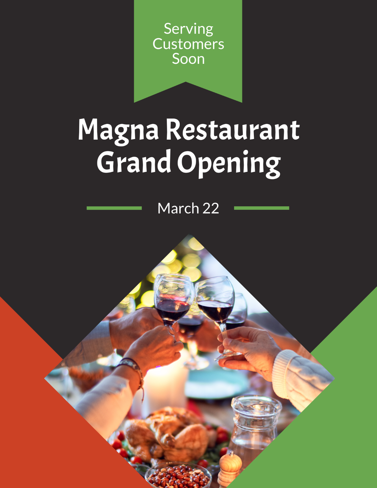 Restaurant Grand Opening Flyer Template - Edit Online & Download