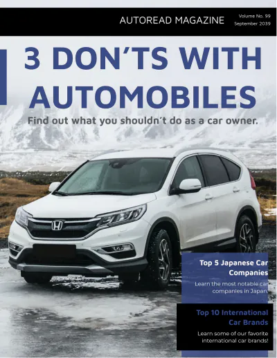 Free Automobile Classic Magazine Template to Edit Online