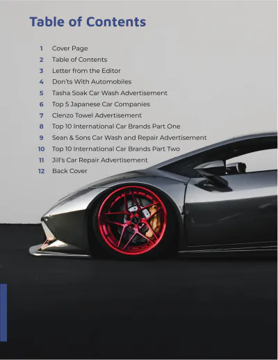 Free Automobile Classic Magazine Template to Edit Online